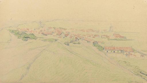 Ferdinand Hart Nibbrig - A view of Zoutelande, Zeeland