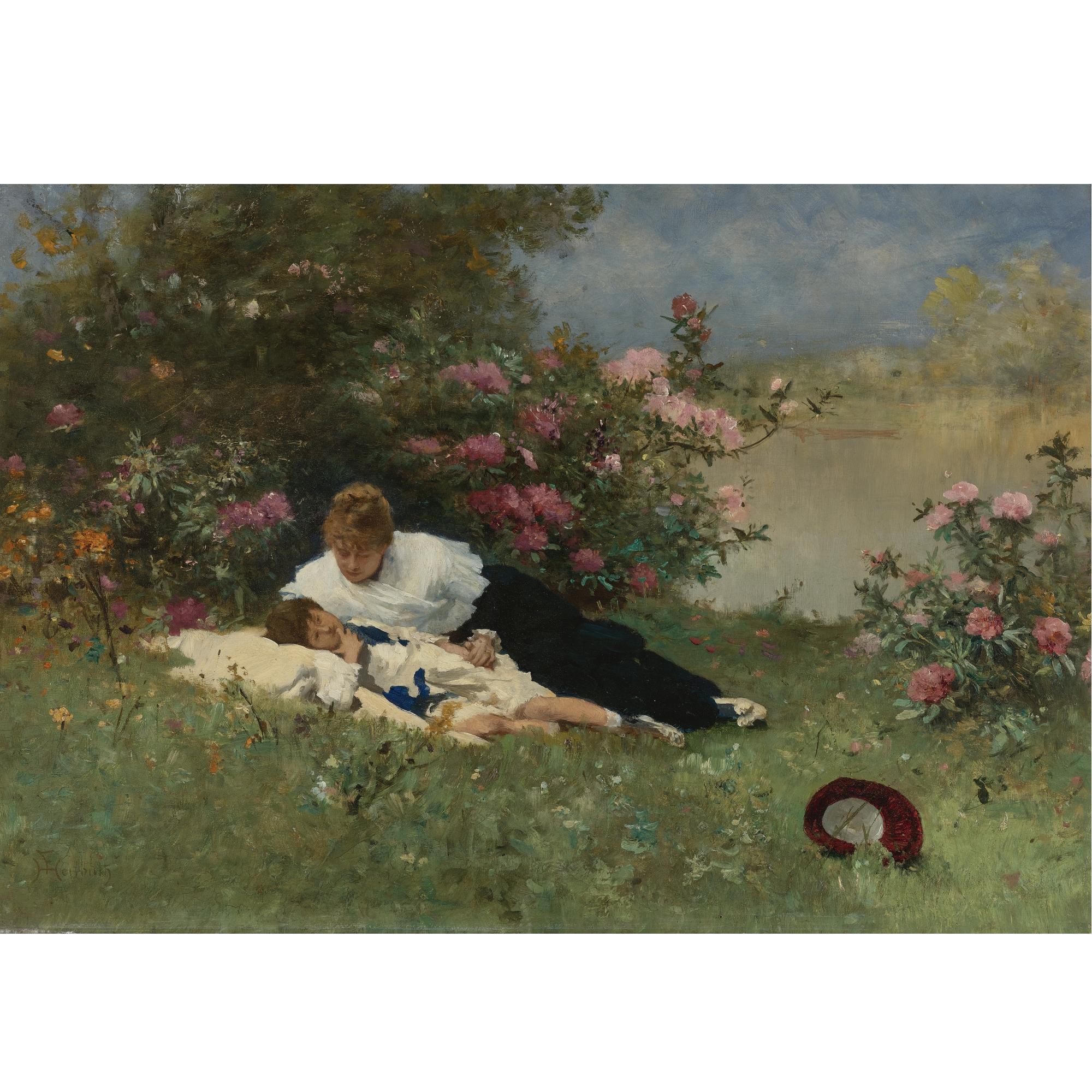 Ferdinand Heilbuth - French At Rest Among The Flowers