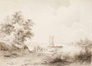 Ferdinand Hendrik Sijpkens - A River Landscape