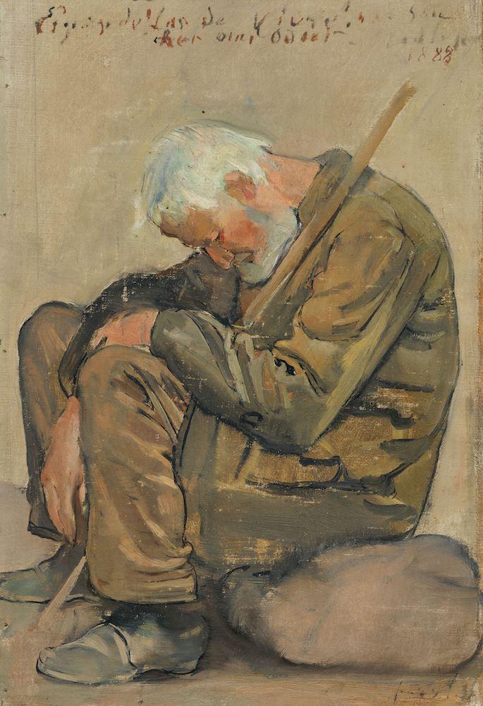 Ferdinand Hodler - Der Lebensmüde, Studie. 1887.