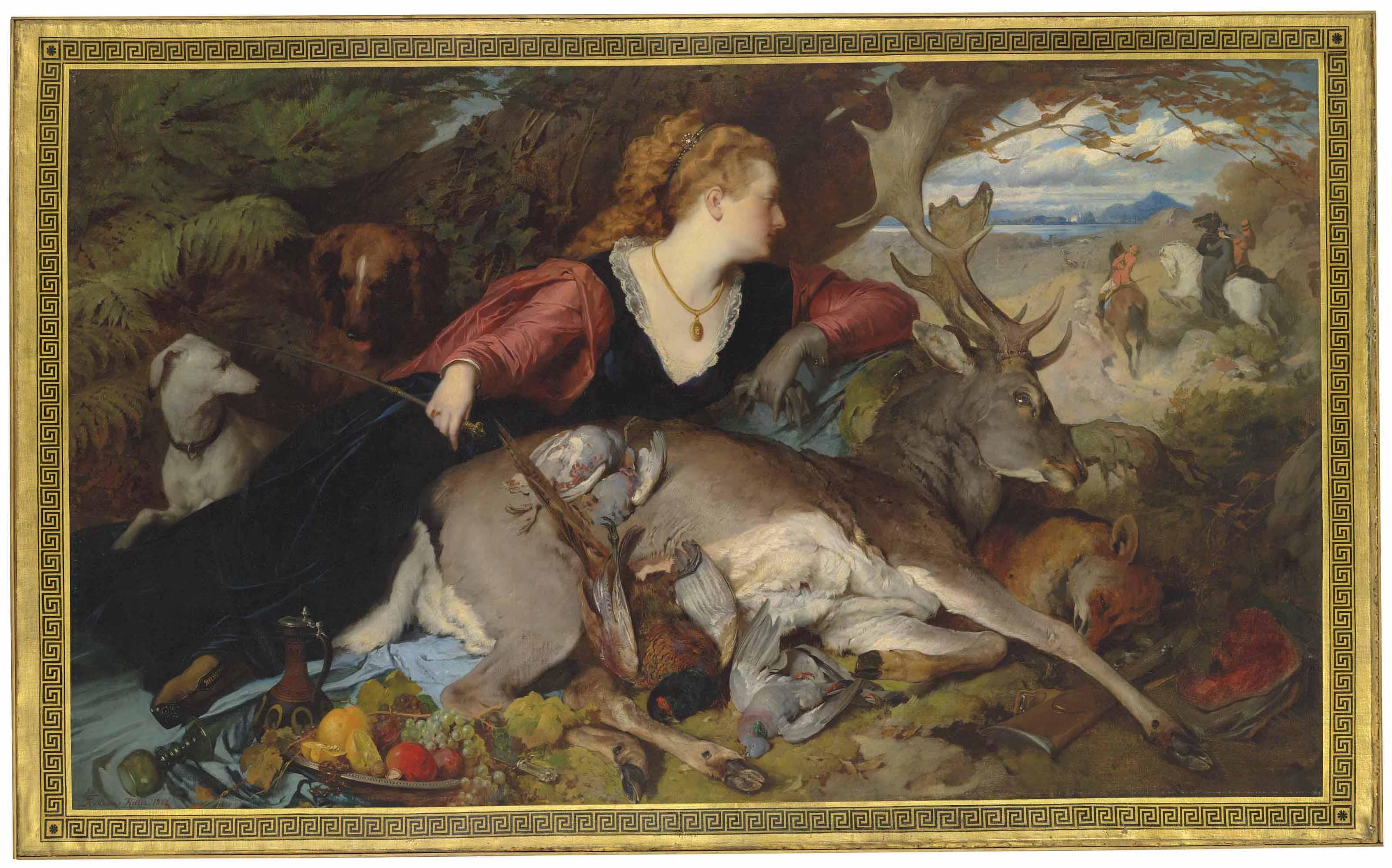 Ferdinand Keller - Diana Amongst The Spoils Of The Hunt