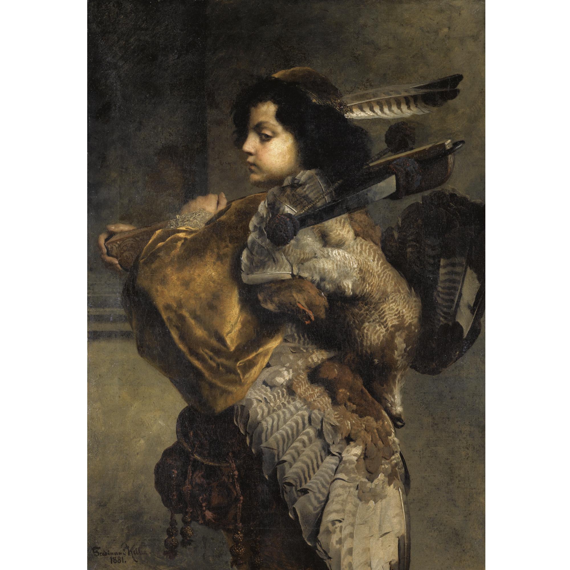 Ferdinand Keller - German jagender Jüngling (Young Hunter)