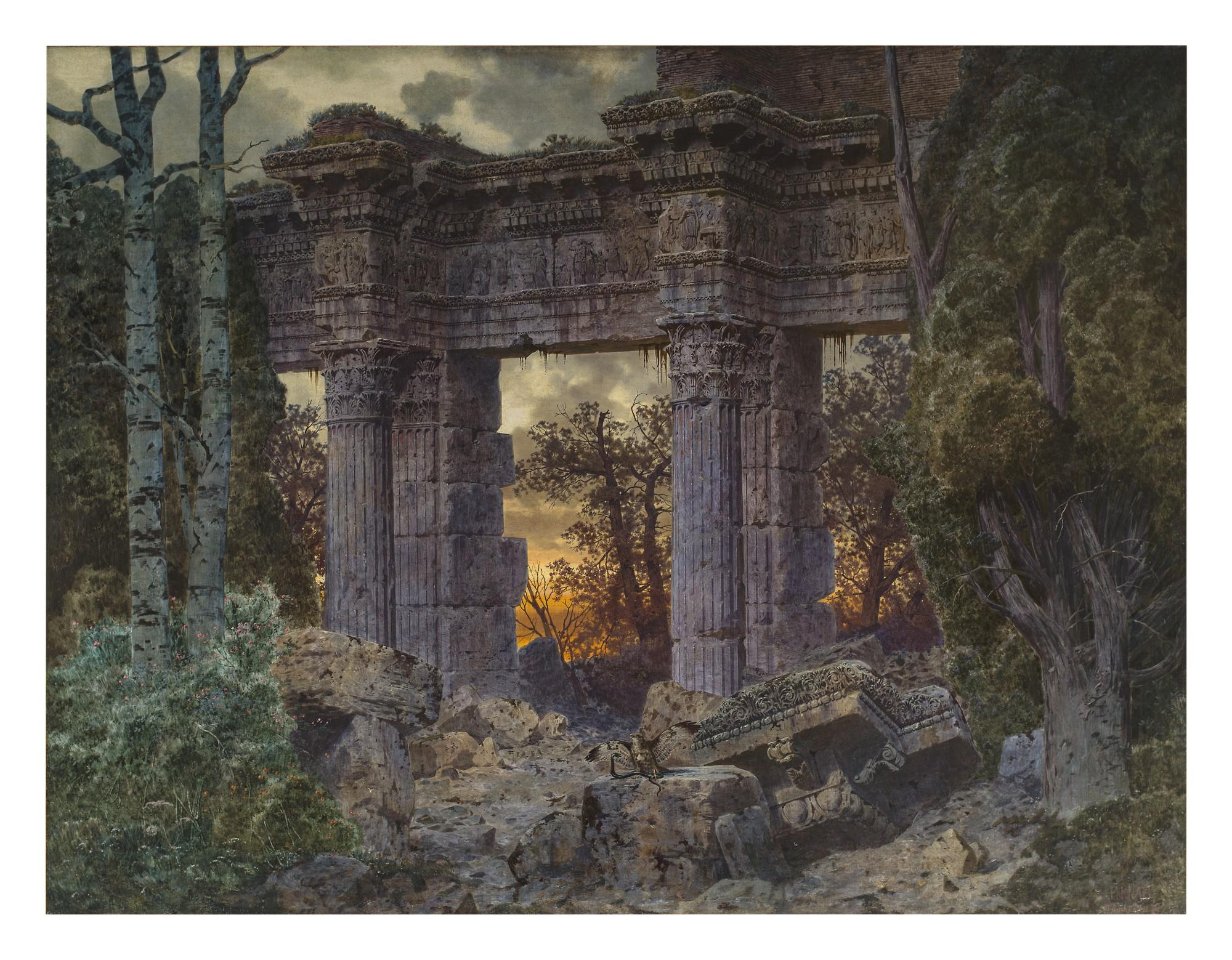 Ferdinand Knab - Roman Ruin At Twilight
