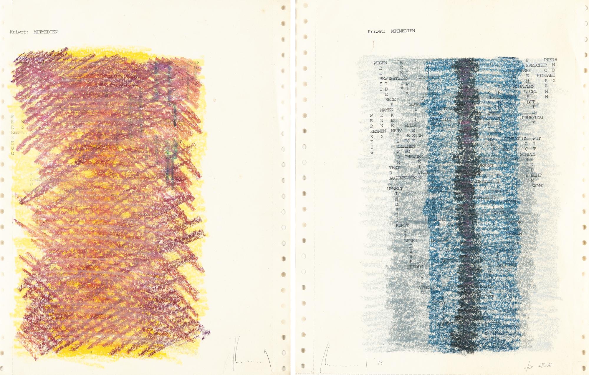 Ferdinand Kriwet - 2 Bll.: Mitmedien