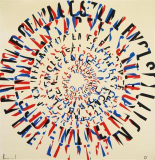 Ferdinand Kriwet - Poem Print (Textscheibe)