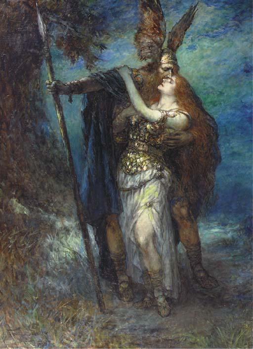 Ferdinand Leeke - Wotan And Brünnhilde