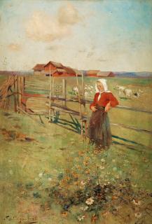 Ferdinand Loyen du Puigaudeau - By the fence