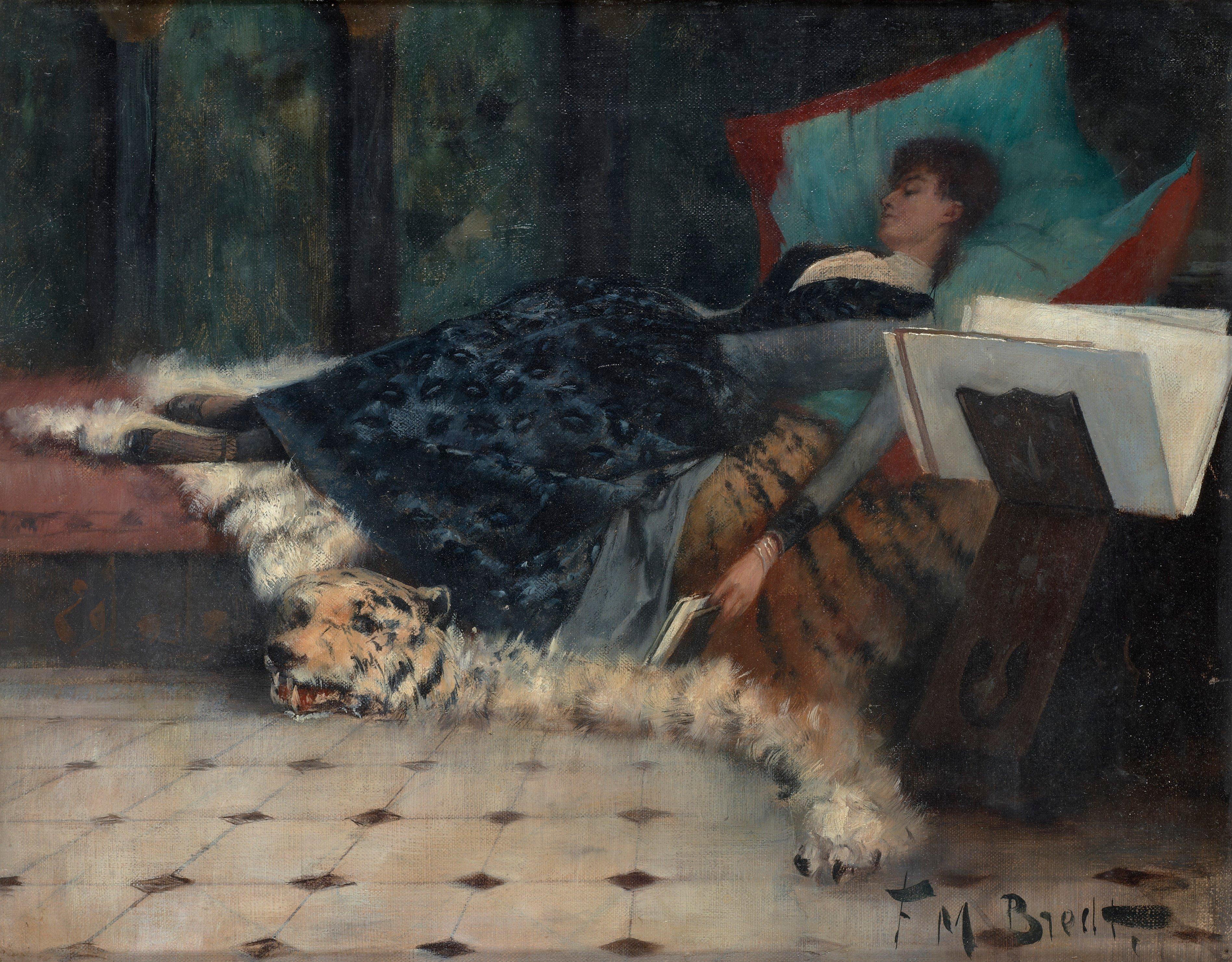 Ferdinand Max Bredt - Couch with resting lady