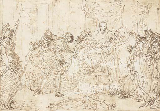 Ferdinand-Pierre-Joseph-Ignace Delamonce - La Continence de Scipion