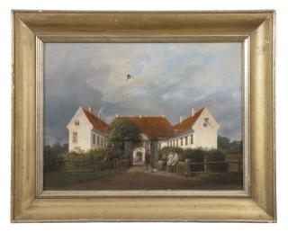 Ferdinand Reichardt - Figures Before A Great House (Untitled)