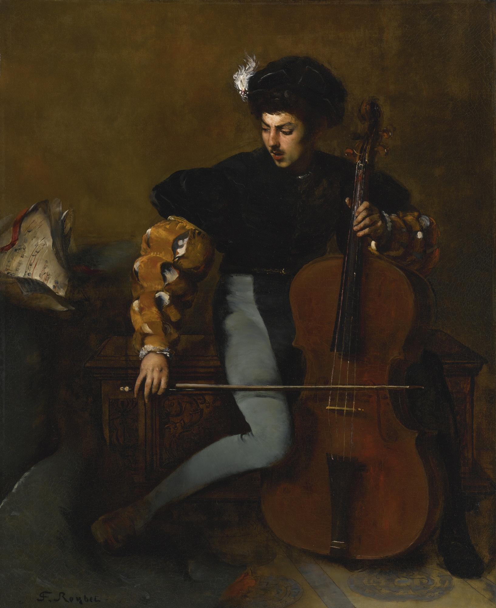 Ferdinand Roybet - French the Cellist