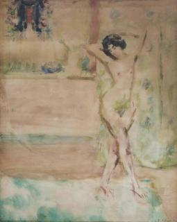 Ferdinand Schirren - A posing nude