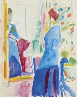 Ferdinand Schirren - Femme devant la glace