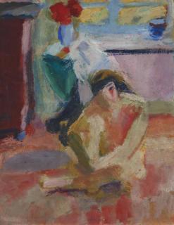 Ferdinand Schirren - Seated nude