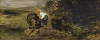 Ferdinand-Victor-Eugène Delacroix - Cavalier Turc Au Galop