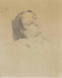 Ferdinand-Victor-Eugène Delacroix - Etude De Tête De Femme (Recto); Croquis D\'Une Figure En Buste (Verso)