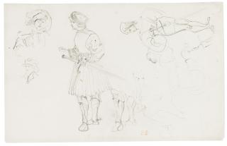 Ferdinand-Victor-Eugène Delacroix - Studies For Figures In Historical Dress