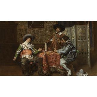 Ferdinand Victor Léon Roybet - French a Game Of Cards