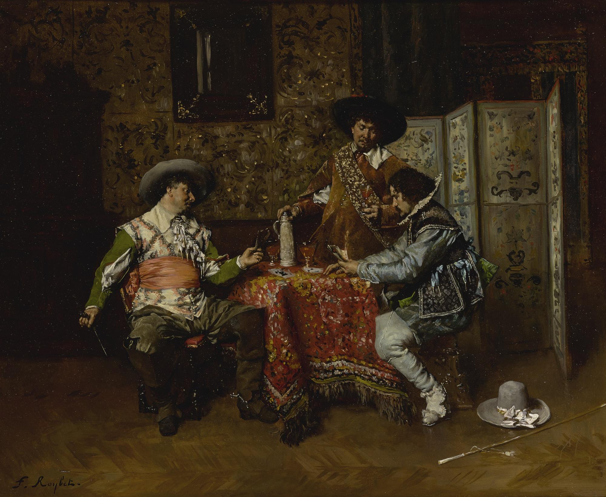 Ferdinand Victor Léon Roybet - French a Game Of Cards 