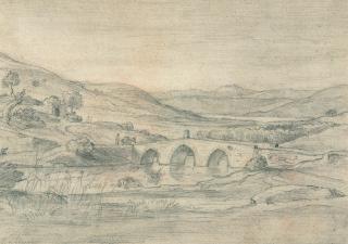 Ferdinand von Olivier - Biblische Landschaft bei Magdala.