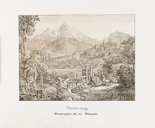 Ferdinand von Olivier - „Donnerstag. Berchtesgaden und der Watzmann“.