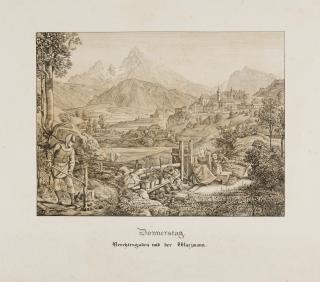 Ferdinand von Olivier - „Donnerstag. Berchtesgaden und der Watzmann“.