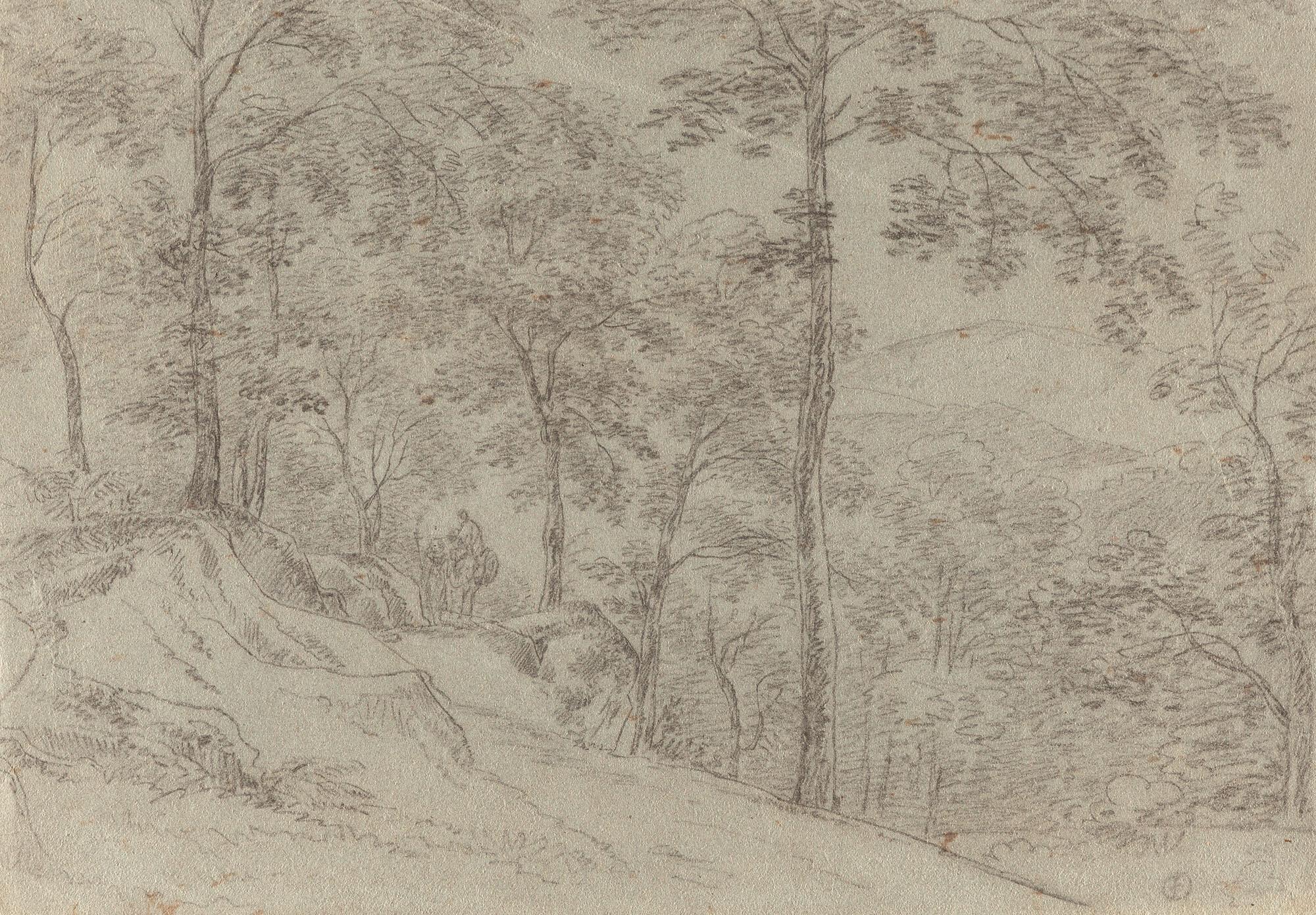 Ferdinand von Olivier - Landschaft mit der Flucht nach Ägypten.