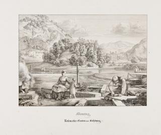 Ferdinand von Olivier - „Montag. Roseneckergarten vor Salzburg.“