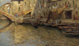 Ferdinando Silvani - A Venetian canal