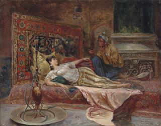 Ferencz Franz Eisenhut - Reclining Odalisque