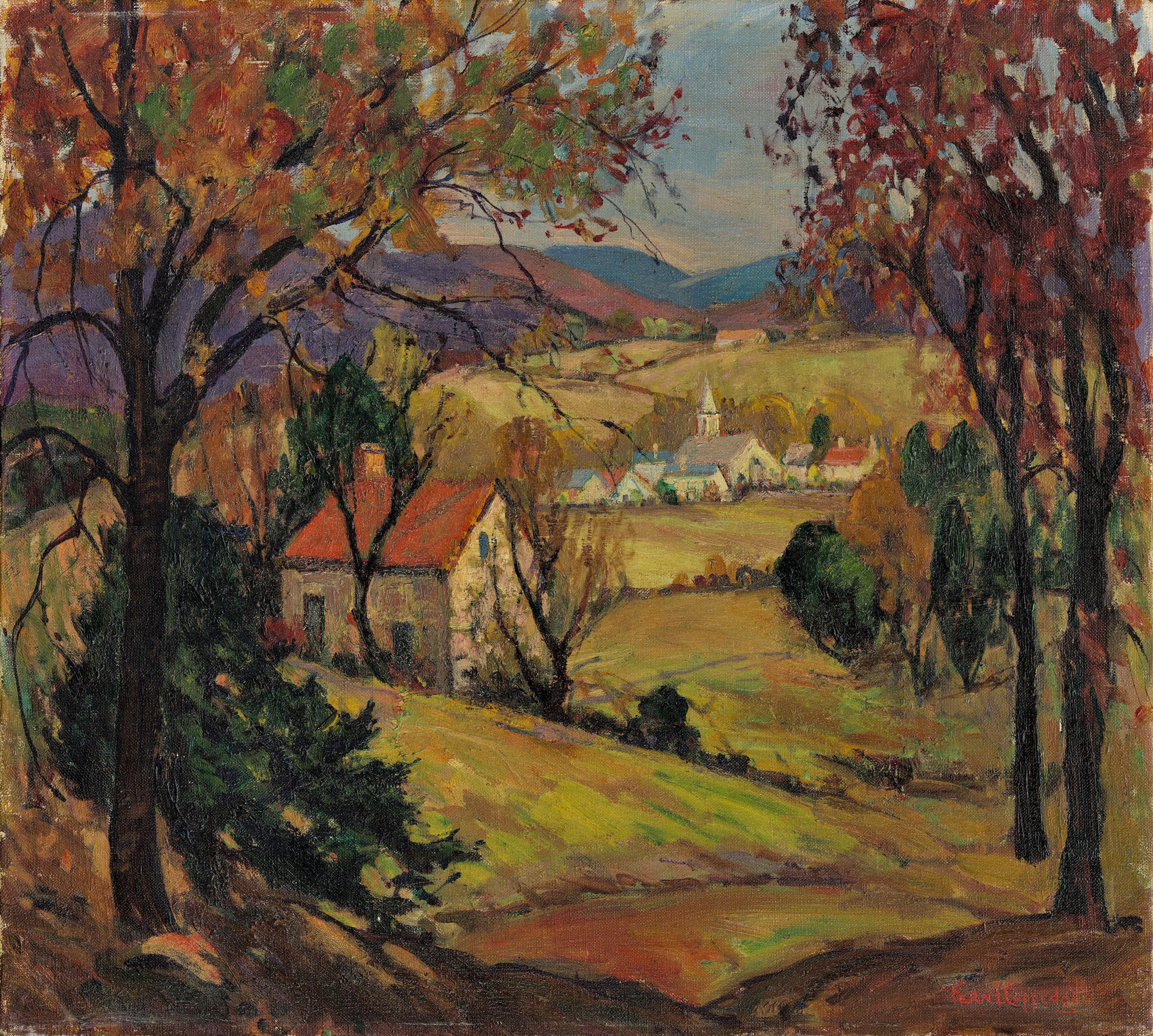 Fern Isabel Coppedge - Buckingham Mountain in October 18 1/8 x 20 1/8 in. (46 x 51.1 cm.)