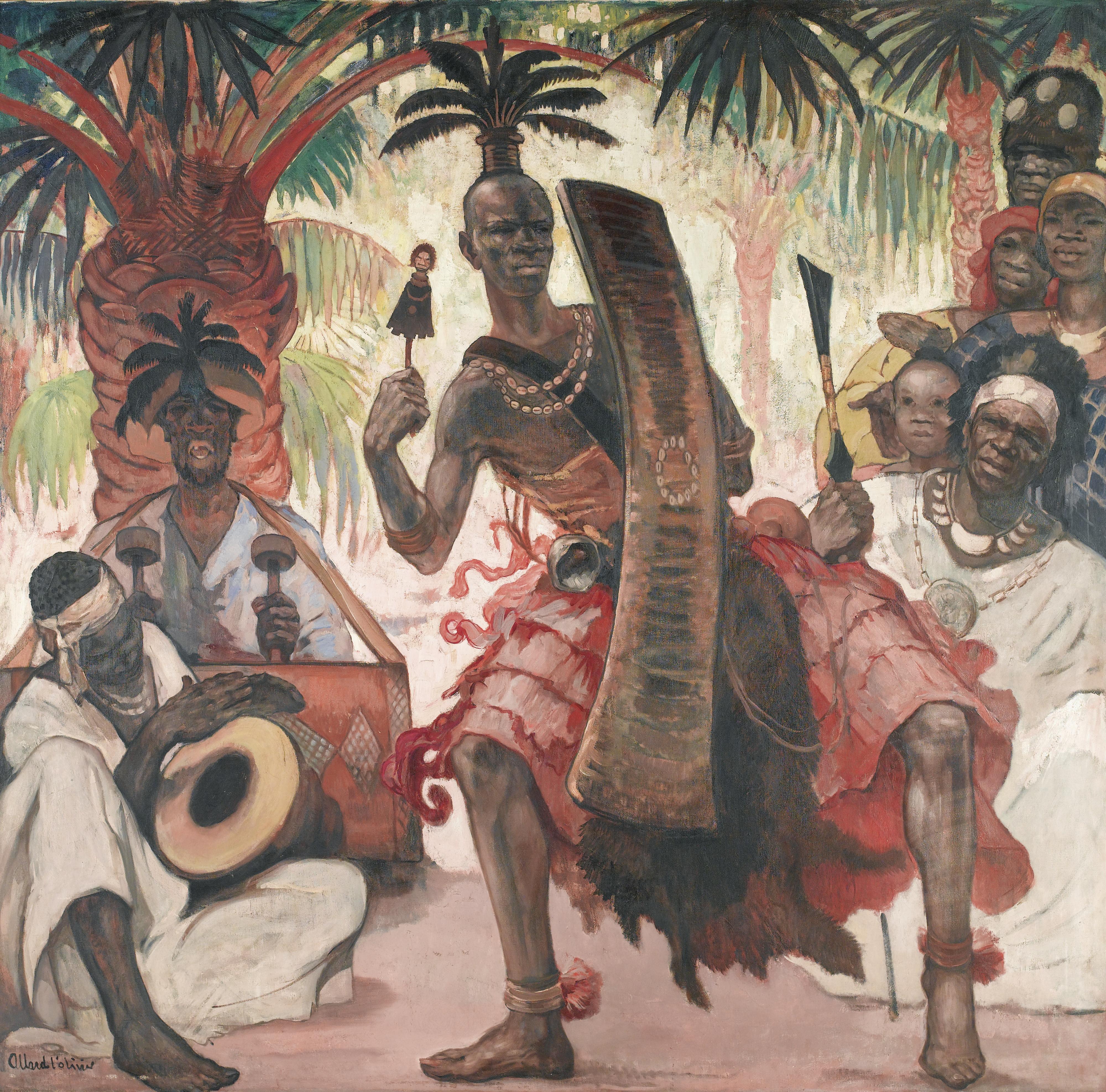 Fernand Allard-L\'Olivier - Le Fou Du Chef (Kanda-Kanda)Fernand Allard-L\'Olivier ; Le Fou Du Chef (Kanda-Kanda) ; Signed Lower Left ; Titled And Inscribed On The Reverse ; Oil On Canvas