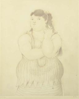 Fernand Botero - Mujer Fumando