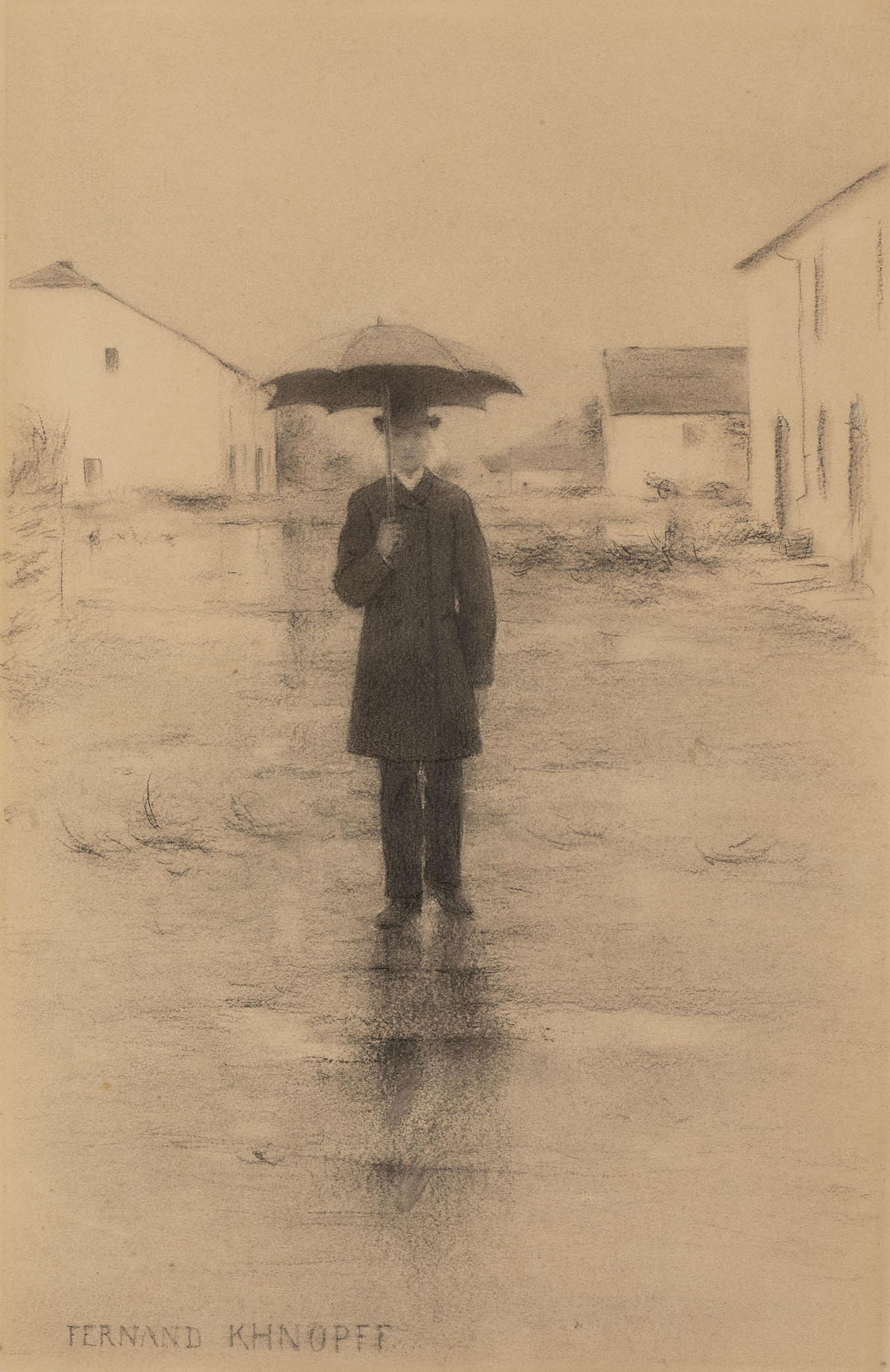 Fernand Khnopff - Le Procureur général ou Portrait d\'Edmond Picard ou Le Parapluie