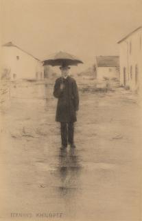 Fernand Khnopff - Le Procureur général ou Portrait d\'Edmond Picard ou Le Parapluie