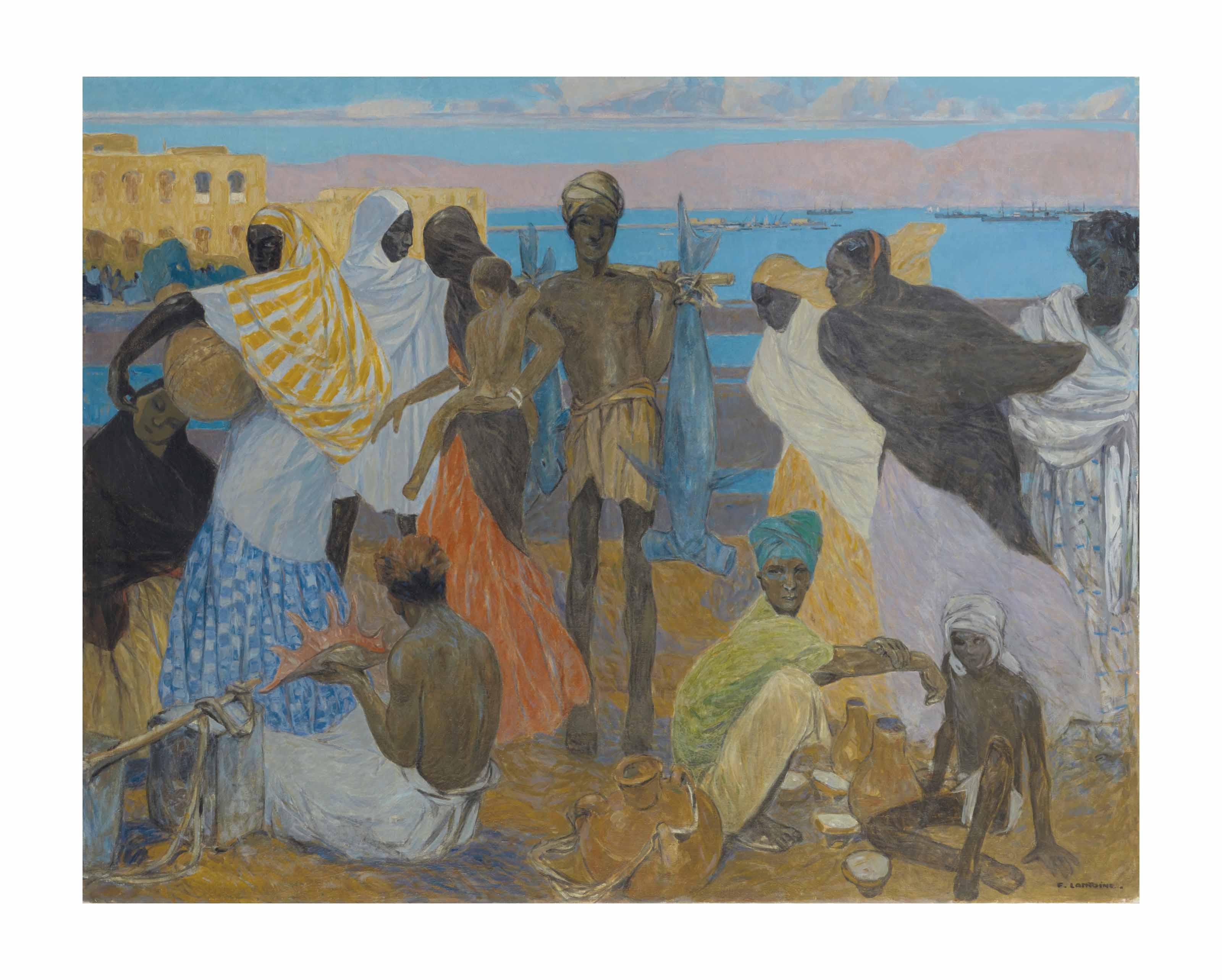 Fernand Lantoine - Le marché aux poissons à Djibouti