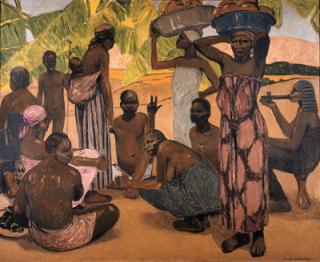 Fernand Lantoine - Under the banana trees, Inkisi market
