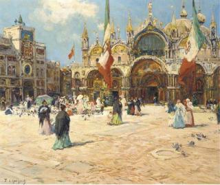 Fernand Le Gout-Gerard - St Mark\'s square, Venice