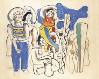 Fernand Leger - Composition aux deux perroquets
