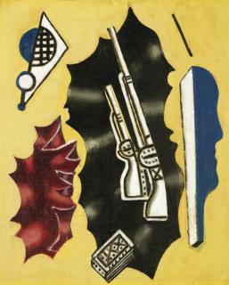 Fernand Léger - Composition Aux Fusils Sur Fond Jaune (Les Deux Fusils)