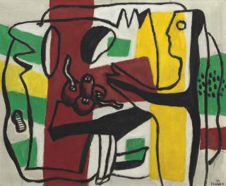 Fernand Leger - Composition En Rouge Et Noir, 1Er État (Composition En Jaune Et Rouge)