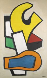 Fernand Léger - Composition Murale Sur Fond Jaune