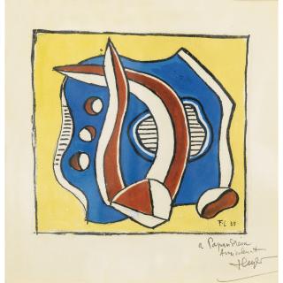 Fernand Léger - Composition (Recto) Le Couple (Verso)