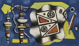 Fernand Léger - Composition sur fond bleu