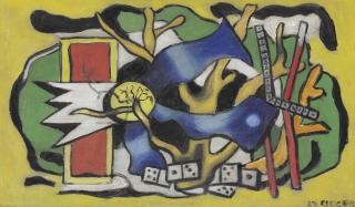 Fernand Leger - Composition sur fond jaune