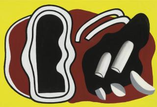 Fernand Léger - Composition Sur Fond Rouge Et Jaune