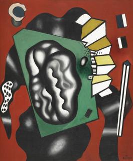 Fernand Léger - Composition Sur Fond Rouge