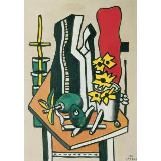 Fernand Léger - Deux Fruits Et Des Fleurs Jaunes