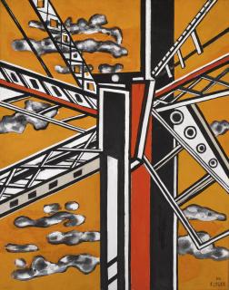 Fernand Léger - Élément Mécanique Sur Fond Jaune (Construction Métallique)