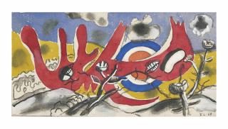 Fernand Léger - Étude pour \'Projet décoratif pour un centre d\'aviation populaire\'